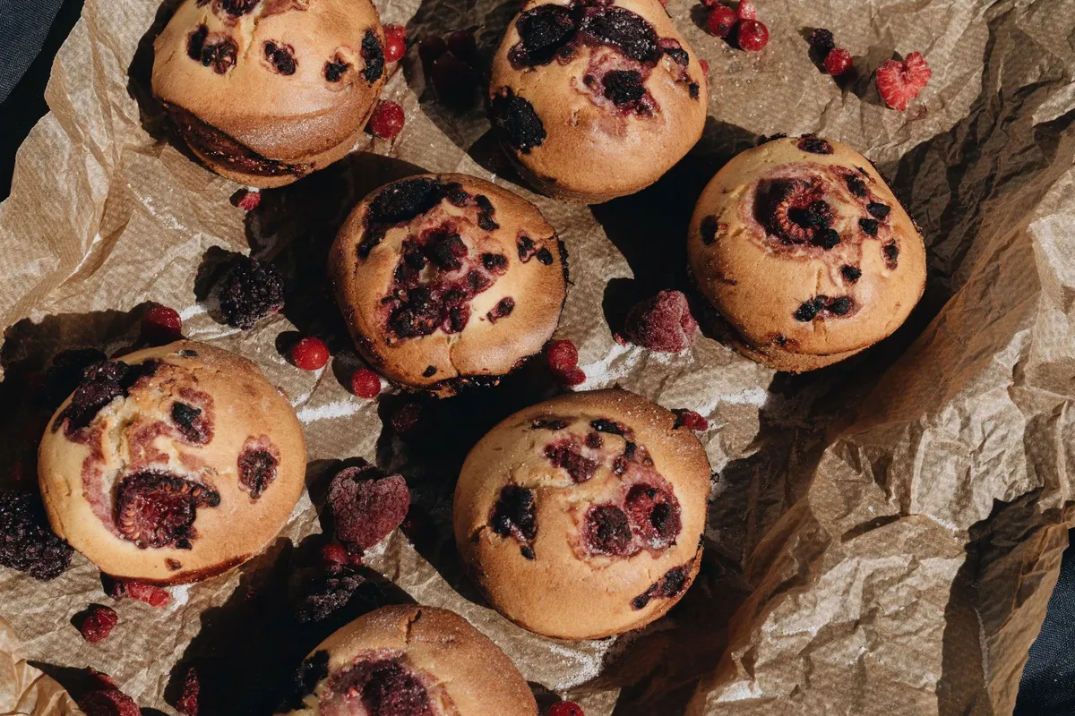 Muffins aux fruits rouges sans gluten